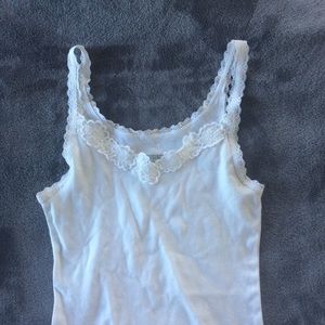 White lacy tank top